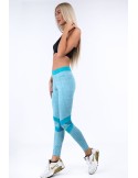 Fitted sports leggings in sea blue color MR13015 - Online store - Boutique